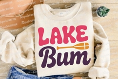 Lake Bum Colorful Design With Paddle Icon Sublimation PNG Product Image 4