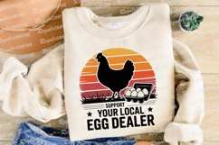 Support Local Egg Dealer Retro Sublimation PNG Product Image 4