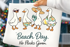Beach Day No Flocks Given Funny Goose Beach Vacation PNG Product Image 7
