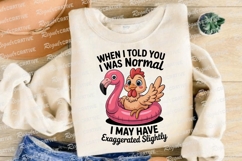 Funny Chicken Inflatable Flamingo Design For Sublimation PNG Product Image 4