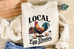 Local Egg Dealer Rooster Farmhouse Sublimation PNG Product Image 4