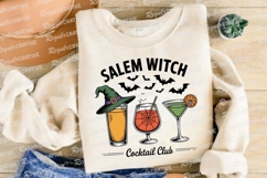 Salem Witch Cocktail Club Drinks with Witch Sublimation PNG Product Image 4
