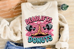 Deadlifts Donuts Vector Graphic Sublimation PNG Product Image 4