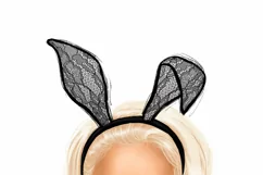 Blonde Girl With Bunny | PNG Sublimation Product Image 2