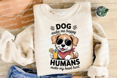 Cool Dog Cartoon Drinking Orange Juice Sublimation PNG Product Image 4