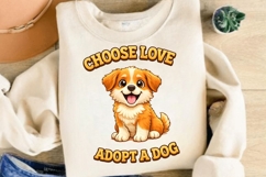 Choose Love Adopt A Dog PNG, Rescue Dog Adoption PNG Product Image 3