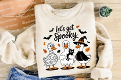 Halloween Ducks with Mummy Witch and Cat Sublimation PNG Product Image 4