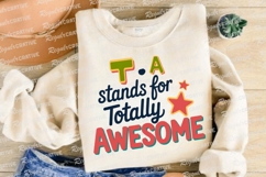 Totally Awesome Text With Colorful Lettering Sublimation PNG Product Image 4