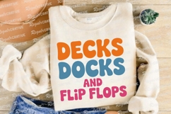 Decks Docks And Flip Flops Summer Sublimation PNG Product Image 4