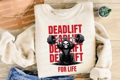 Grim Reaper Deadlift For Life Sublimation PNG Product Image 3