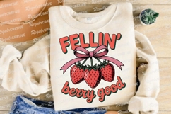 Fellin Berry Good Strawberries With Ribbon Sublimation PNG Product Image 4