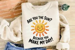 You Are The Sun Cute Smiling Sun Sublimation PNG Product Image 4