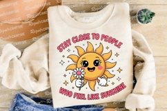 Happy Sun With Flower Sublimation PNG Product Image 4