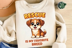 Rescue Is My Favorite Breed PNG, Adopt Rescue Dog PNG Product Image 3