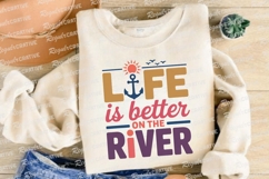 Life Is Better On The River Sublimation PNG Product Image 4