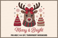 Knitted Reindeer Merry &amp; Bright Christmas Yarn Texture Product Image 1