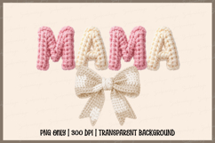 Mama knitted letters, Pastel yarn crochet style Product Image 1