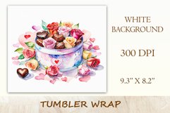 Beautiful watercolor composition spring flowers bloom in bright shades. Artwork is specifically crafted for sublimation design on a tumbler 20 oz. High resolution and high quality perfect for printing and sublimation