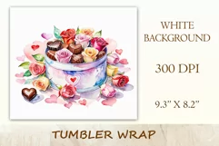 Beautiful watercolor composition spring flowers bloom in bright shades. Artwork is specifically crafted for sublimation design on a tumbler 20 oz. High resolution and high quality perfect for printing and sublimation
