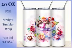 Beautiful watercolor composition spring flowers bloom in bright shades. Artwork is specifically crafted for sublimation design on a tumbler 20 oz. High resolution and high quality perfect for printing and sublimation