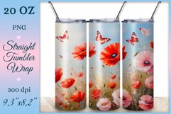 This enchanting sublimation tumbler wrap design encapsulates the serene beauty of meadow flowers, poppies and dandelions, bringing a touch of nature&#039;s elegance to your everyday routine.