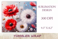 This enchanting sublimation tumbler wrap design encapsulates the serene beauty of meadow flowers, poppies and dandelions, bringing a touch of nature's elegance to your everyday routine.
