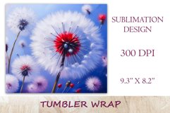 This enchanting sublimation tumbler wrap design encapsulates the serene beauty of meadow flowers, poppies and dandelions, bringing a touch of nature&#039;s elegance to your everyday routine.