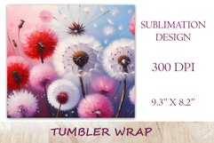 This enchanting sublimation tumbler wrap design encapsulates the serene beauty of meadow flowers, poppies and dandelions, bringing a touch of nature&#039;s elegance to your everyday routine.