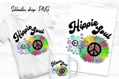 Hippie Soul PNG. Hippie Sublimation design Product Image 2