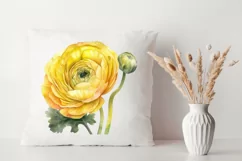 Sublimation design, yellow ranunculus flowers, PNG file Product Image 3
