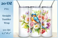 Beautiful watercolor composition spring flowers bloom in bright shades. Artwork is specifically crafted for sublimation design on a tumbler 20 oz. High resolution and high quality perfect for printing and sublimation