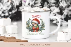 Parrot Christmas Club PNG - Pet Bird Holiday Design Product Image 3