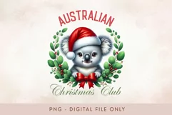 Coquette Christmas Club Australian Koala PNG Product Image 1