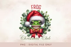 Frog Christmas Club PNG - Cute Pet Holiday Design Product Image 1
