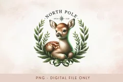 Retro Christmas Social Club Transparent PNG Product Image 1