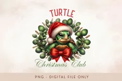 Turtle Christmas Club PNG - Cute Pet Holiday Design Product Image 1