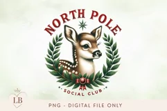 Baby Deer Christmas Coquette Social Club Transparent PNG Product Image 1