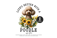 Poodle Dog Sublimation PNG Product Image 1