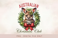 Coquette Australian Christmas Club Baby Kangaroo PNG Product Image 1