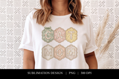 Floral Cat Mom Patchwork Sublimation File Product Image 1