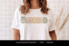 Floral Teacher Patchwork Sublimation Graphic Product Image 1