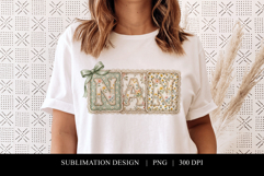 Floral Nan Patchwork Sublimation Graphic Product Image 1