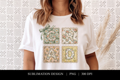 Floral Grad Patchwork Sublimation File Product Image 1