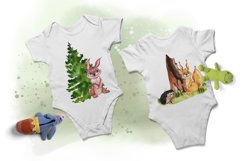 Woodland animals clipart. Forest cute baby animals clipart. Product Image 7