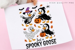 Just a Spooky Goose PNG, Funny Halloween Goose Shirt, Cute Product Image 1