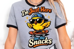 I'm Just Here for the Snacks Funny Chick PNG Design Product Image 3