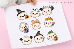 Kawaii Halloween Dumpling Clipart PNG, Spooky Bao Product Image 1