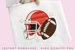 Football Helmet Embroidery PNG,American Football Sublimation Product Image 2
