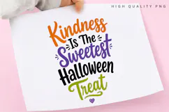 Kindness Is The Sweetest Halloween Treat PNG, Cute Ghost Product Image 3
