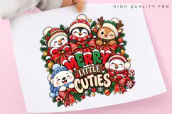 Merry Little Cuties Cute Snowman Penguin Reindeer Christmas Product Image 3